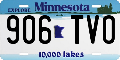 MN license plate 906TVO