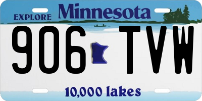 MN license plate 906TVW