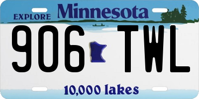 MN license plate 906TWL