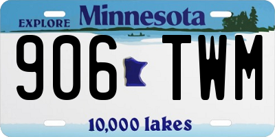 MN license plate 906TWM