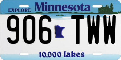 MN license plate 906TWW