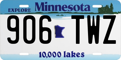 MN license plate 906TWZ