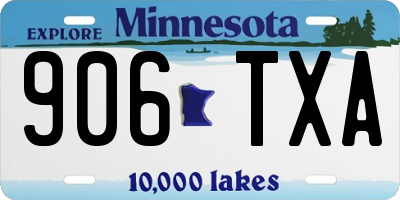 MN license plate 906TXA