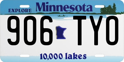 MN license plate 906TYO