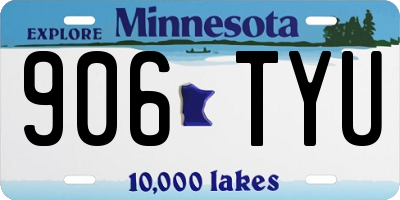 MN license plate 906TYU