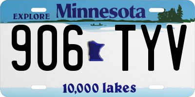 MN license plate 906TYV