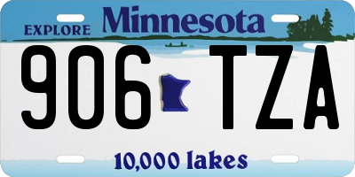 MN license plate 906TZA