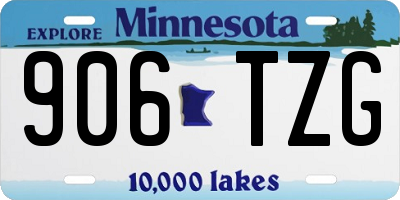MN license plate 906TZG