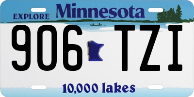 MN license plate 906TZI