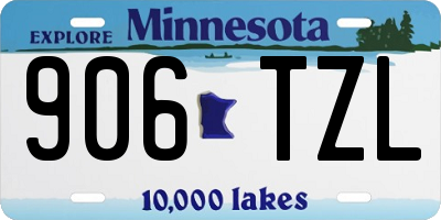 MN license plate 906TZL