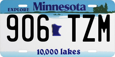 MN license plate 906TZM