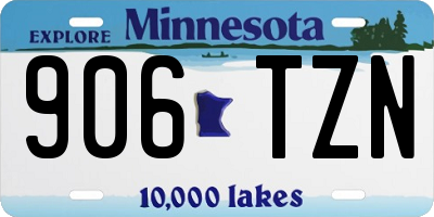 MN license plate 906TZN