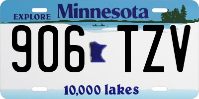 MN license plate 906TZV