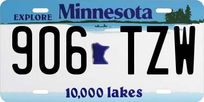 MN license plate 906TZW