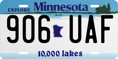 MN license plate 906UAF