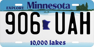 MN license plate 906UAH