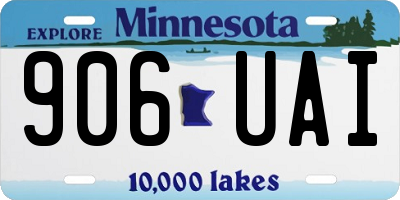 MN license plate 906UAI