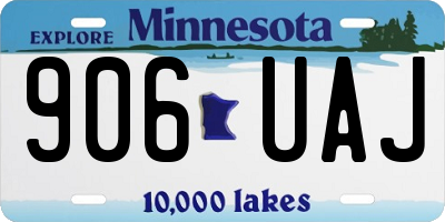 MN license plate 906UAJ