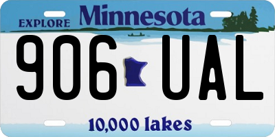 MN license plate 906UAL