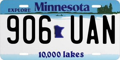 MN license plate 906UAN