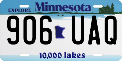 MN license plate 906UAQ