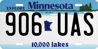 MN license plate 906UAS