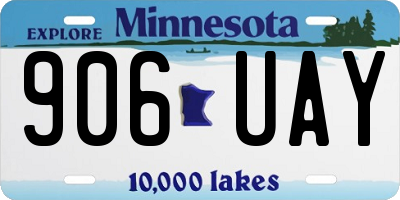 MN license plate 906UAY
