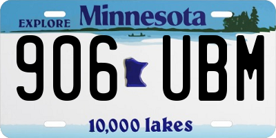 MN license plate 906UBM