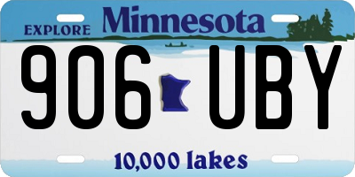 MN license plate 906UBY