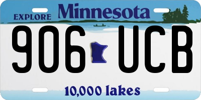 MN license plate 906UCB