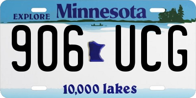 MN license plate 906UCG