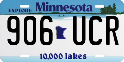 MN license plate 906UCR