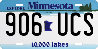 MN license plate 906UCS