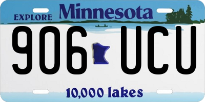 MN license plate 906UCU