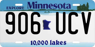 MN license plate 906UCV