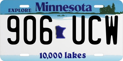 MN license plate 906UCW