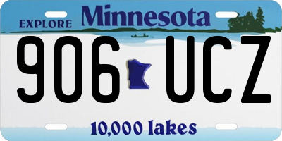 MN license plate 906UCZ