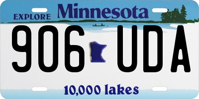 MN license plate 906UDA