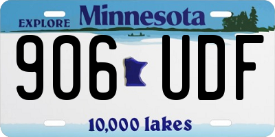 MN license plate 906UDF