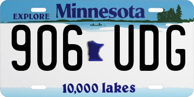 MN license plate 906UDG