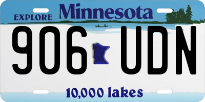 MN license plate 906UDN