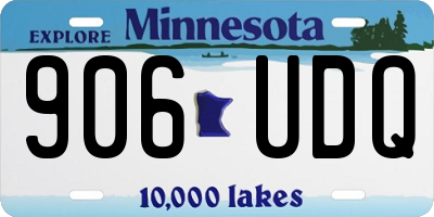 MN license plate 906UDQ