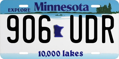 MN license plate 906UDR