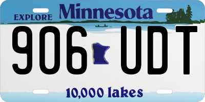 MN license plate 906UDT