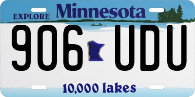 MN license plate 906UDU