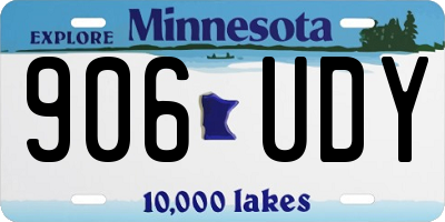 MN license plate 906UDY