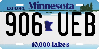 MN license plate 906UEB