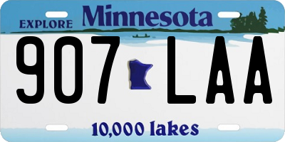 MN license plate 907LAA