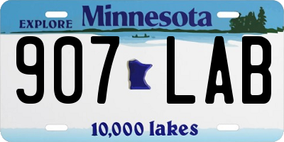 MN license plate 907LAB