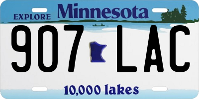 MN license plate 907LAC